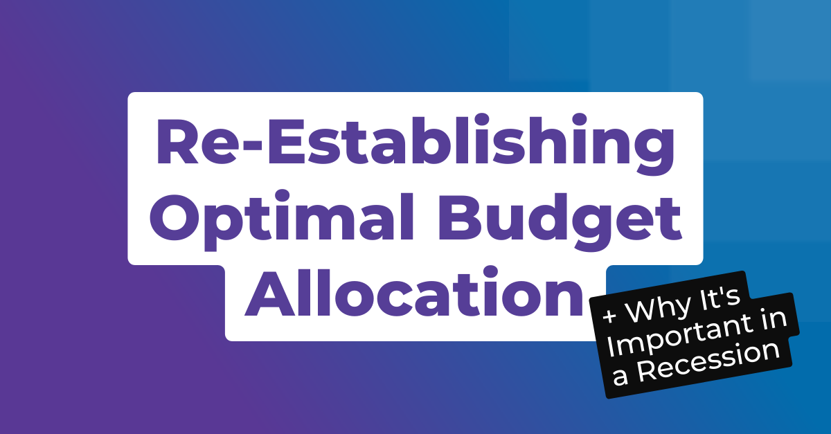 establishing optimal budget allocation marketing recession guide