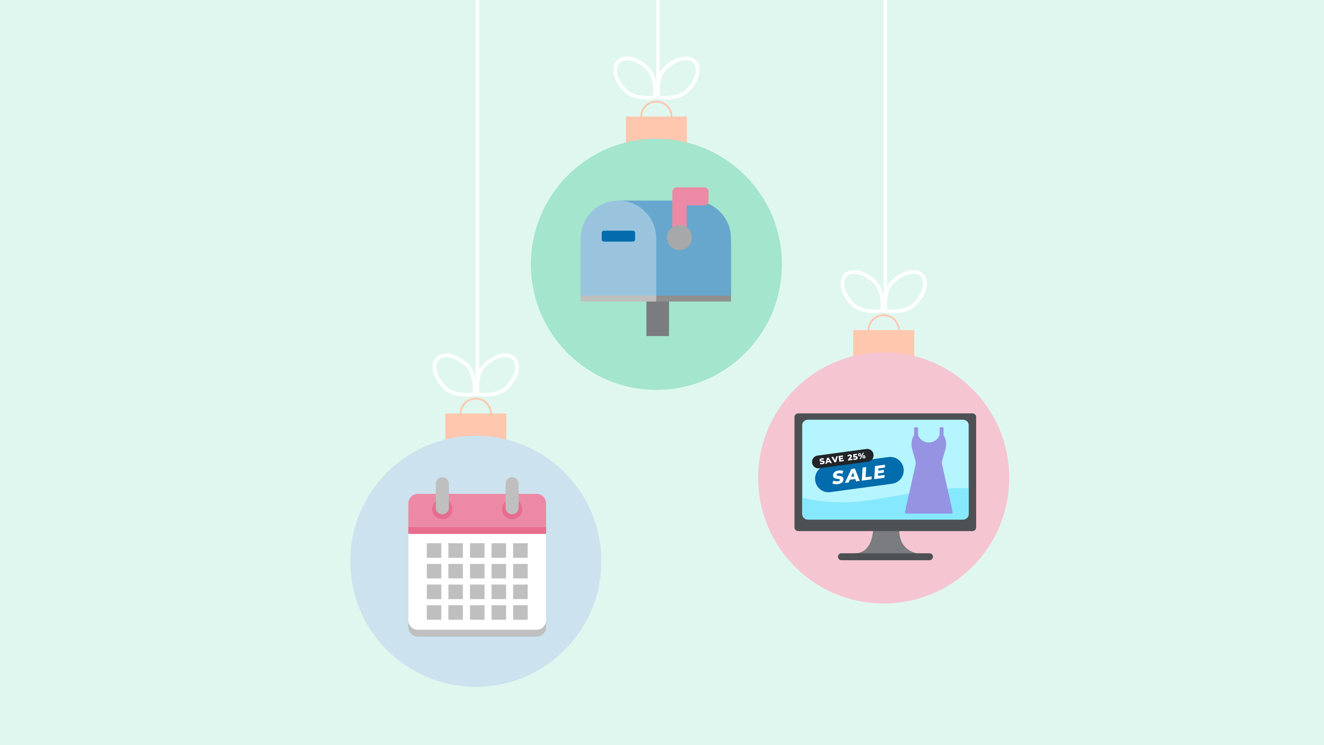 Ornament illustration of holiday marketing